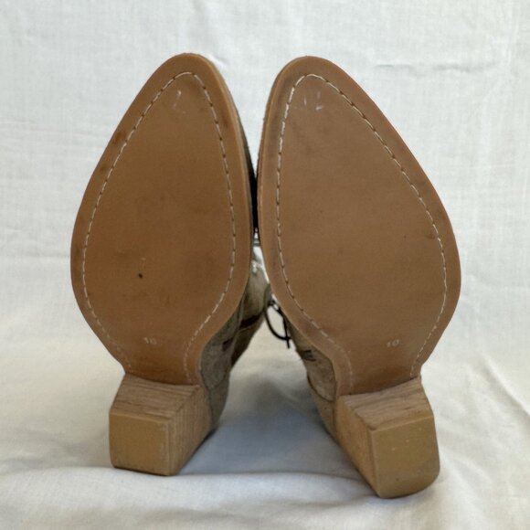 Jeffrey Campbell x Free People Elmcroft Suede Boots, Khaki Matte Snake, Size 10 - Picture 12 of 13